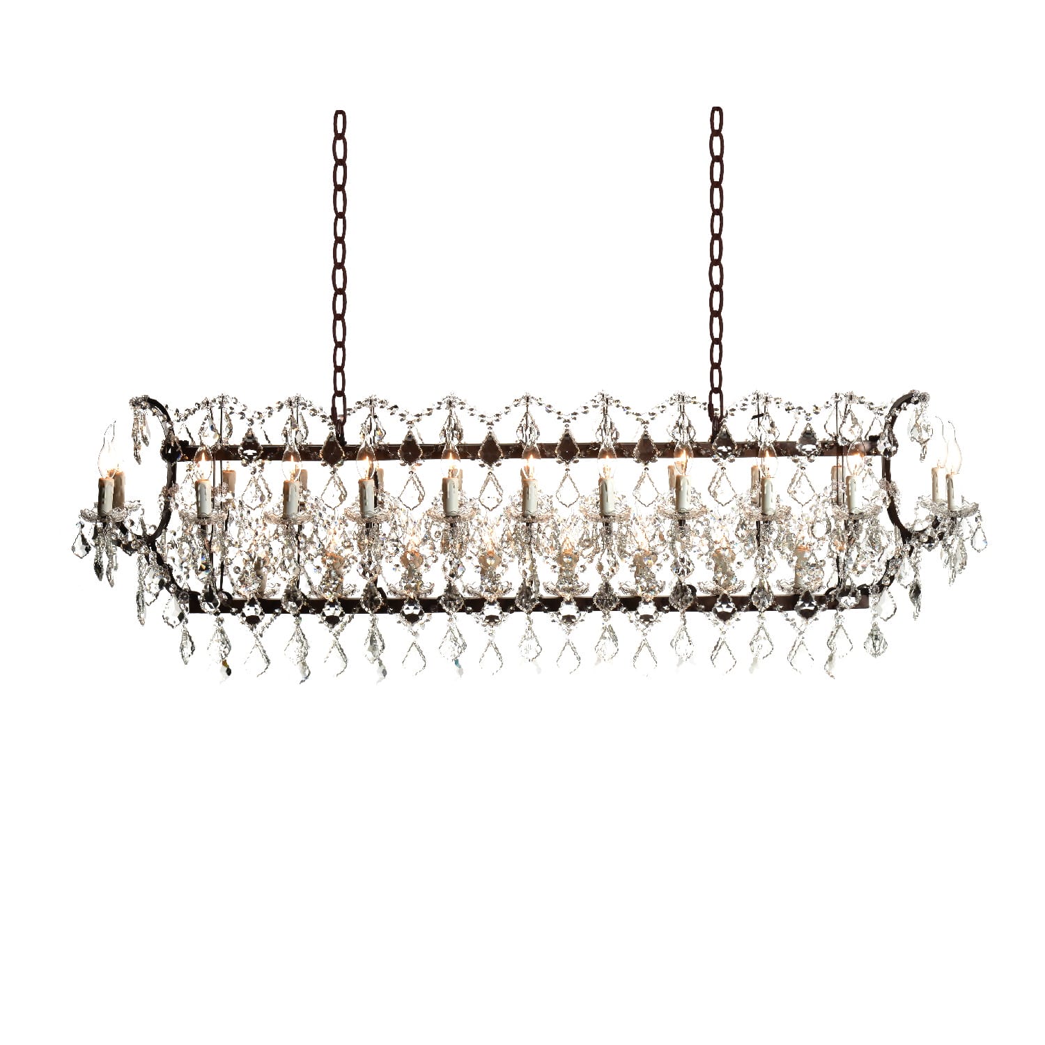 CRYSTAL RECT LG CHANDELIER 125X41CM-NAT(UK)
