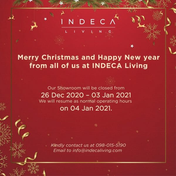 Merry Christmas and Happy New Year from all of us at INDECA Living Showroom Gallery