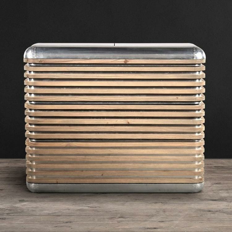 CASTAWAY CHEST LGALUMINIUM&BEACHED Indeca Living