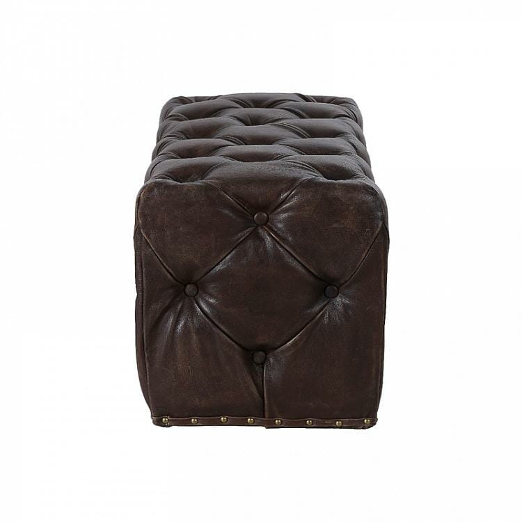 LORD DIGSBY RECT SM FOOTSTOOL-VAG.BRN - Indeca Living