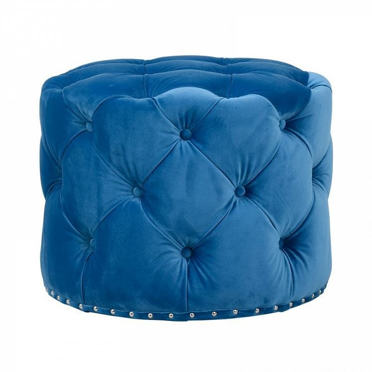 LORD DIGSBY RND SM FOOTSTOOL-R.V.AQUA - Indeca Living