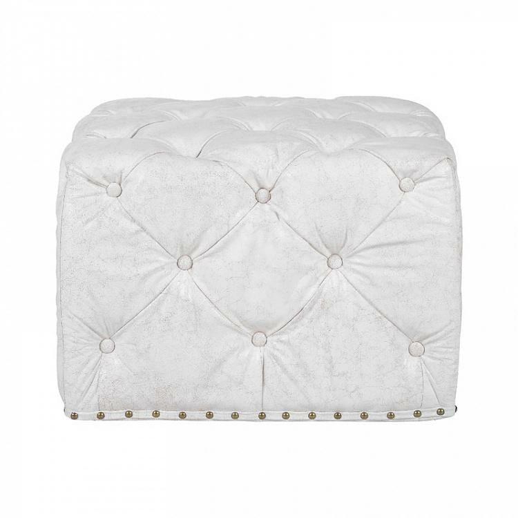 LORD DIGSBY SQR SM FOOTSTOOL-V.BIANCO - Indeca Living